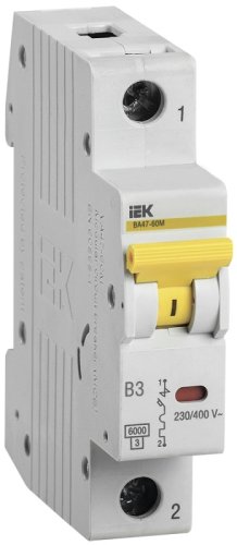 Выключатель автоматический IEK KARAT ВА47-60М 1п 3А B 6кА картинка